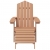Krzesło Adirondack z podnóżkiem i stolikiem, HDPE, brązowe