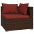 2-osobowa sofa ogrodowa z poduszkami, polirattan, brązowa