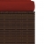 Moduł sofy środkowej z poduszkami, brązowy, rattan PE