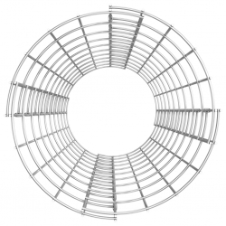 Okrągła donica gabionowa, podniesiona, stal, Ø30x100 cm