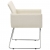 Krzesła stołowe, 4 szt., stylizowane na lniane, białe, tkanina
