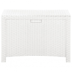 Skrzynia ogrodowa, 60x54x41 cm, biała, rattan PP