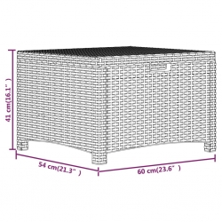 Skrzynia ogrodowa, 60x54x41 cm, biała, rattan PP