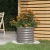 Donica ogrodowa z malowanej proszkowo stali, 40x40x36 cm, szara