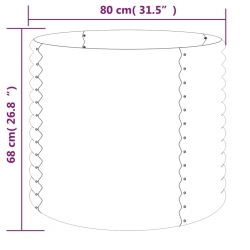 Donica ogrodowa, malowana proszkowo stal, 80x80x68 cm, antracyt