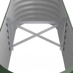 Donica ogrodowa, malowana proszkowo stal, 114x40x36 cm, zielona