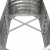 Donica ogrodowa, malowana proszkowo stal, 114x40x36 cm, srebrna