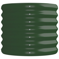 Donica ogrodowa, malowana proszkowo stal, 152x40x36 cm, zielona