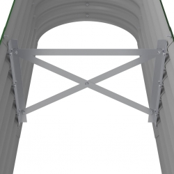 Donica ogrodowa, malowana proszkowo stal, 152x40x36 cm, zielona