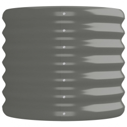 Donica ogrodowa, malowana proszkowo stal, 152x40x36 cm, szara