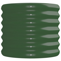 Donica ogrodowa, malowana proszkowo stal, 224x40x36 cm, zielona