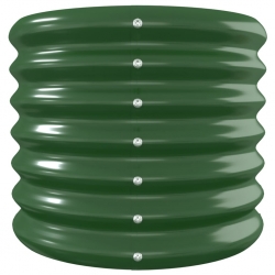 Donica ogrodowa, malowana proszkowo stal, 332x40x36 cm, zielona