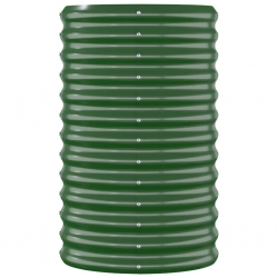 Donica ogrodowa, malowana proszkowo stal, 114x40x68 cm, zielona