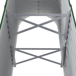 Donica ogrodowa, malowana proszkowo stal, 114x40x68 cm, zielona