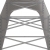 Donica ogrodowa, malowana proszkowo stal, 224x80x68 cm, szara