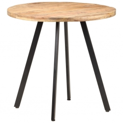 Stół jadalniany, 80 cm, surowe drewno mango