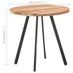 Stół jadalniany, 80 cm, lite drewno akacjowe