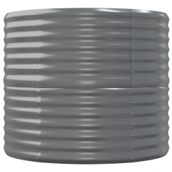 Donica ogrodowa, malowana proszkowo stal, 152x80x68 cm, szara