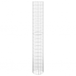 Okrągła donica gabionowa, podniesiona, stal, Ø30x200 cm