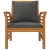 Fotele z ciemnoszarymi poduszkami, 2 szt., lite drewno akacjowe