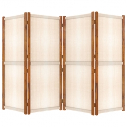 Parawan 4-panelowy, kremowy, 280 x 180 cm