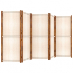 Parawan 5-panelowy, kremowy, 350 x 180 cm