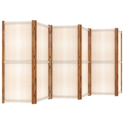 Parawan 6-panelowy, kremowy, 420 x 180 cm
