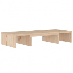 Podstawka na monitor, 60x24x10,5 cm, lite drewno sosnowe
