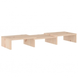 Podstawka na monitor, 60x24x10,5 cm, lite drewno sosnowe