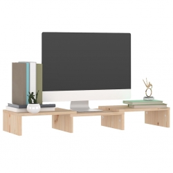 Podstawka na monitor, 60x24x10,5 cm, lite drewno sosnowe