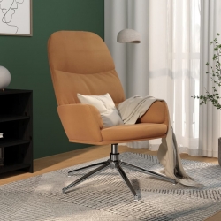 Fotel wypoczynkowy, kolor taupe, sztuczna skóra zamszowa