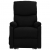 Rozkładany fotel ułatwiający wstawanie, czarny, tkanina