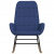 Fotel bujany, niebieski, tapicerowany tkaniną