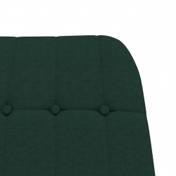 Fotel bujany, ciemnozielony, tapicerowany tkaniną