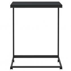 Stolik boczny na kółkach, czarny, 55x35x70 cm