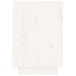 Szafki nocne, 2 szt., białe, 60x34x51 cm, lite drewno sosnowe