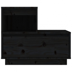 Szafki nocne, 2 szt., czarne, 60x34x51 cm, lite drewno sosnowe