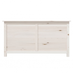 Ogrodowa skrzynia na poduszki, biała, 100x50x56 cm, jodłowa