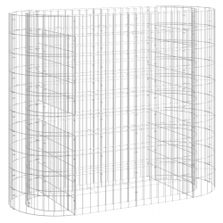 Podwyższona donica gabionowa, galwanizowane żelazo, 120x50x100