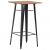 Stolik barowy, czarny, 60x60x108 cm, lite drewno sosnowe i stal
