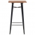 Stolik barowy, czarny, 60x60x108 cm, lite drewno sosnowe i stal