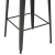 Stolik barowy, czarny, 60x60x108 cm, lite drewno sosnowe i stal