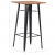 Stolik barowy, czarny, 60x60x108 cm, lite drewno sosnowe i stal