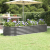 Donica ogrodowa, malowana proszkowo stal, 224x80x36 cm, szara