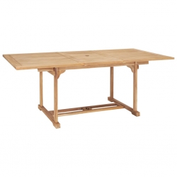 Rozkładany stół ogrodowy, 150-200x100x75 cm, lite drewno tekowe