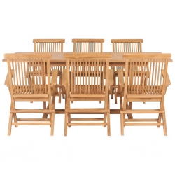 7-cz. zestaw mebli do ogrodu, 150-200x100x75 cm, drewno tekowe
