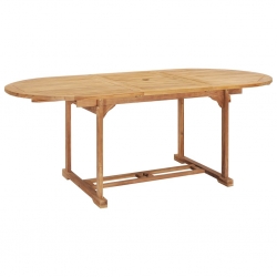 7-cz. zestaw mebli do ogrodu, 150-200x100x75 cm, drewno tekowe