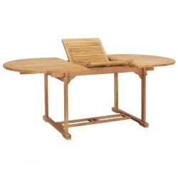 7-cz. zestaw mebli do ogrodu, 150-200x100x75 cm, drewno tekowe