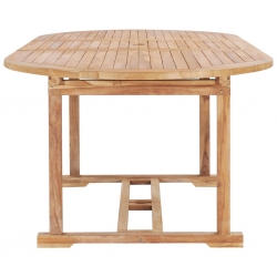 7-cz. zestaw mebli do ogrodu, 150-200x100x75 cm, drewno tekowe