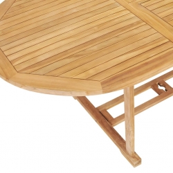 7-cz. zestaw mebli do ogrodu, 150-200x100x75 cm, drewno tekowe
